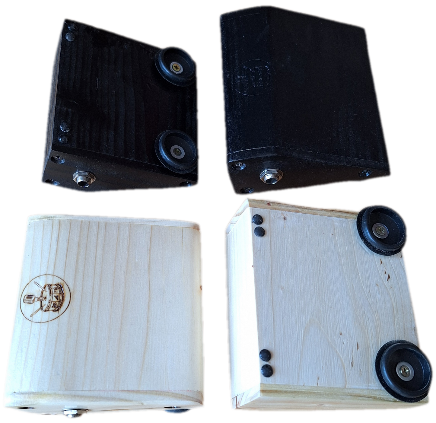 Rhyth-Mic M4a compact pinewood percussion stompbox Microphonic.