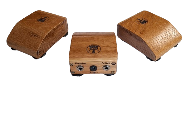 Professional Wooden Percussion Stomp Box Rhyth-Mic M5 ft preamp and blender