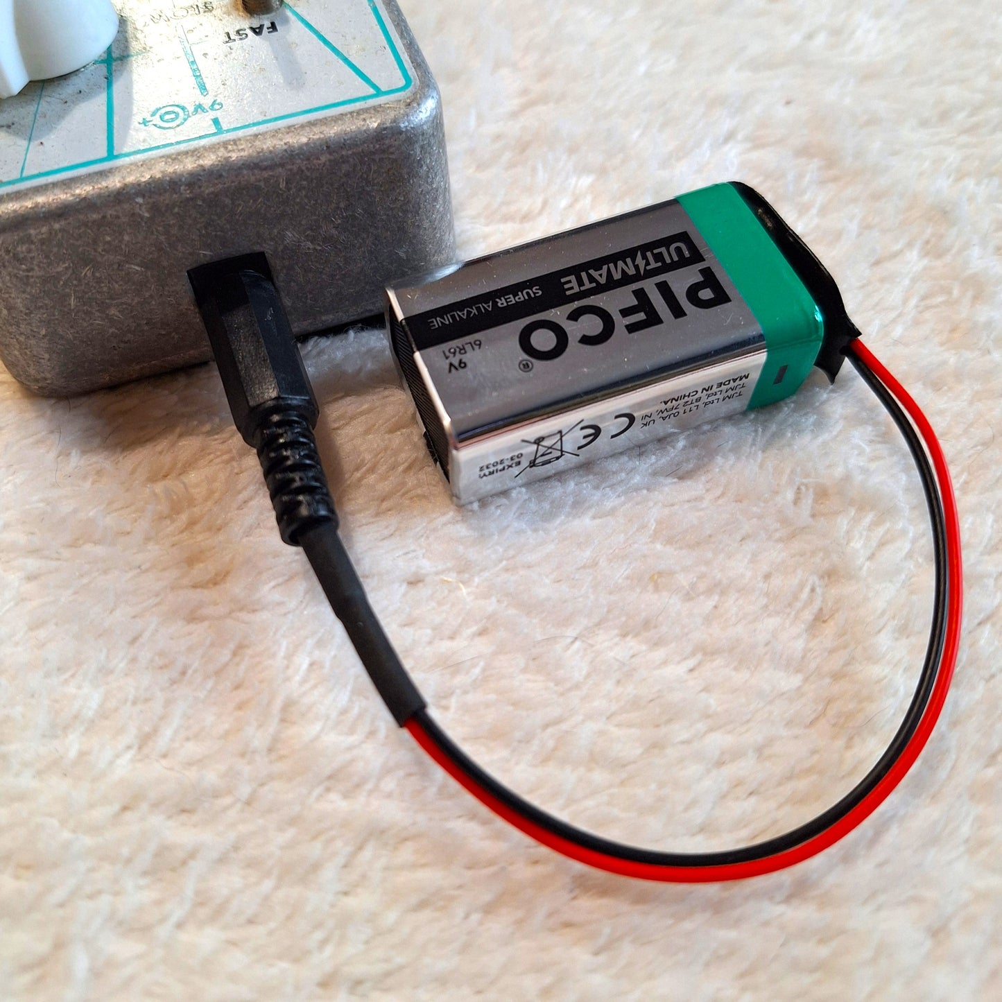 9v Center Pin Negative Battery Power Lead