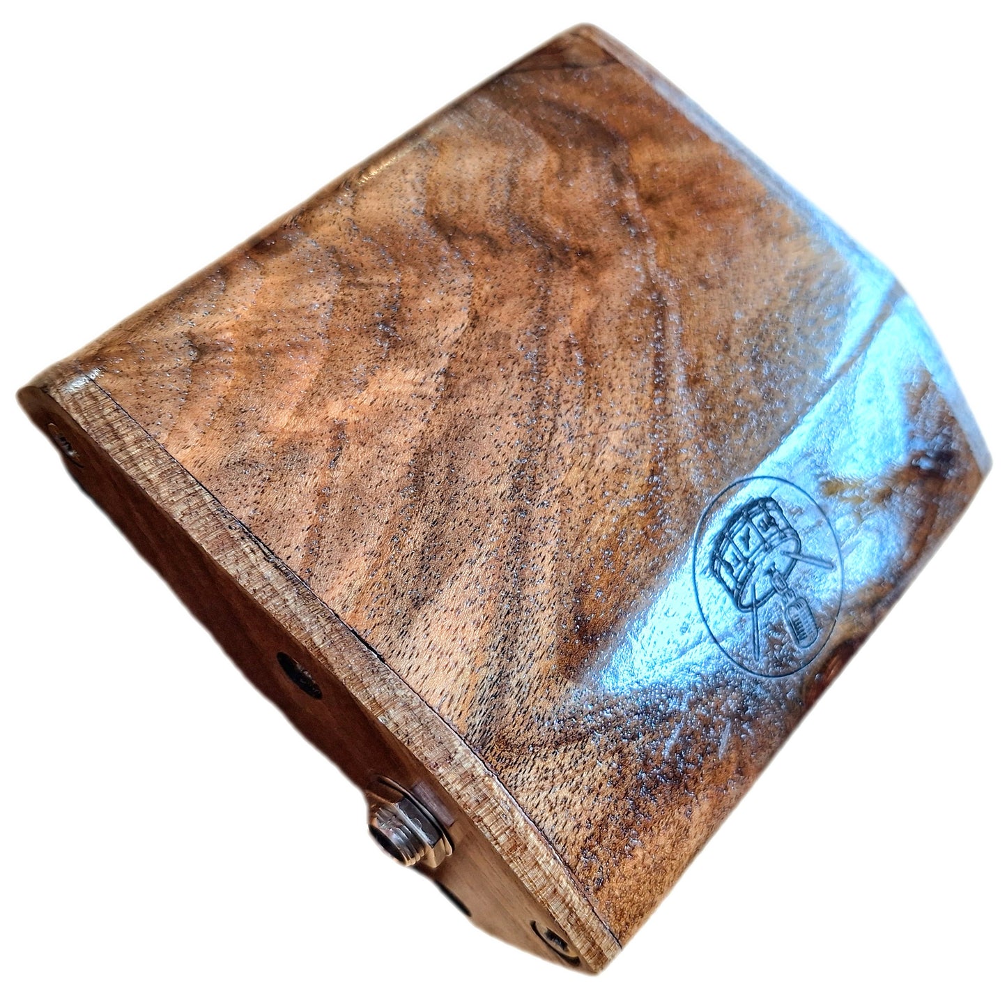 Rhyth-Mic M4e compact solid walnut wood percussion stompbox Microphonic.