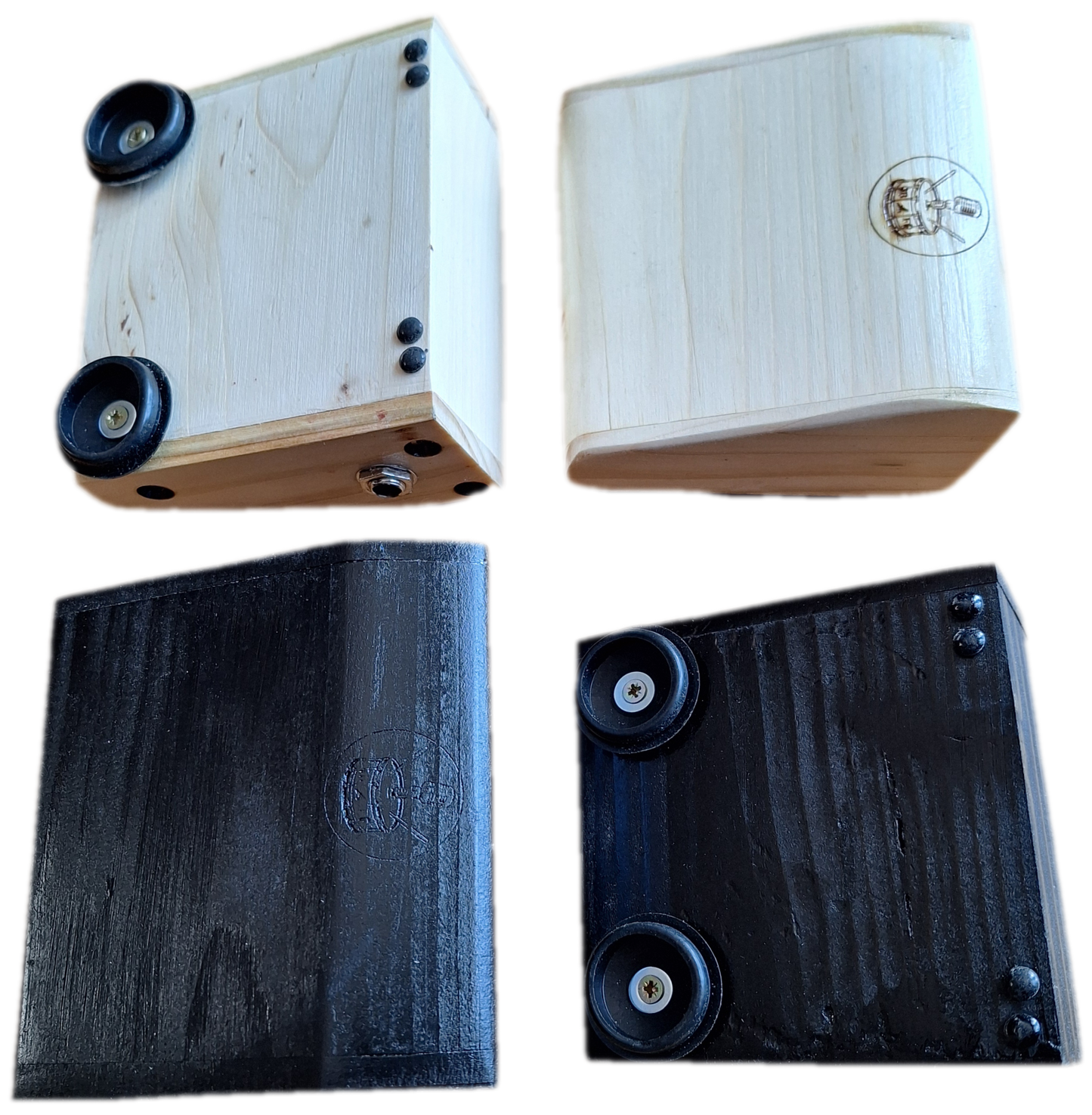 Rhyth-Mic M4a compact pinewood percussion stompbox Microphonic.