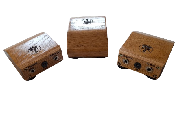 Professional Wooden Percussion Stomp Box Rhyth-Mic M5 ft preamp and blender