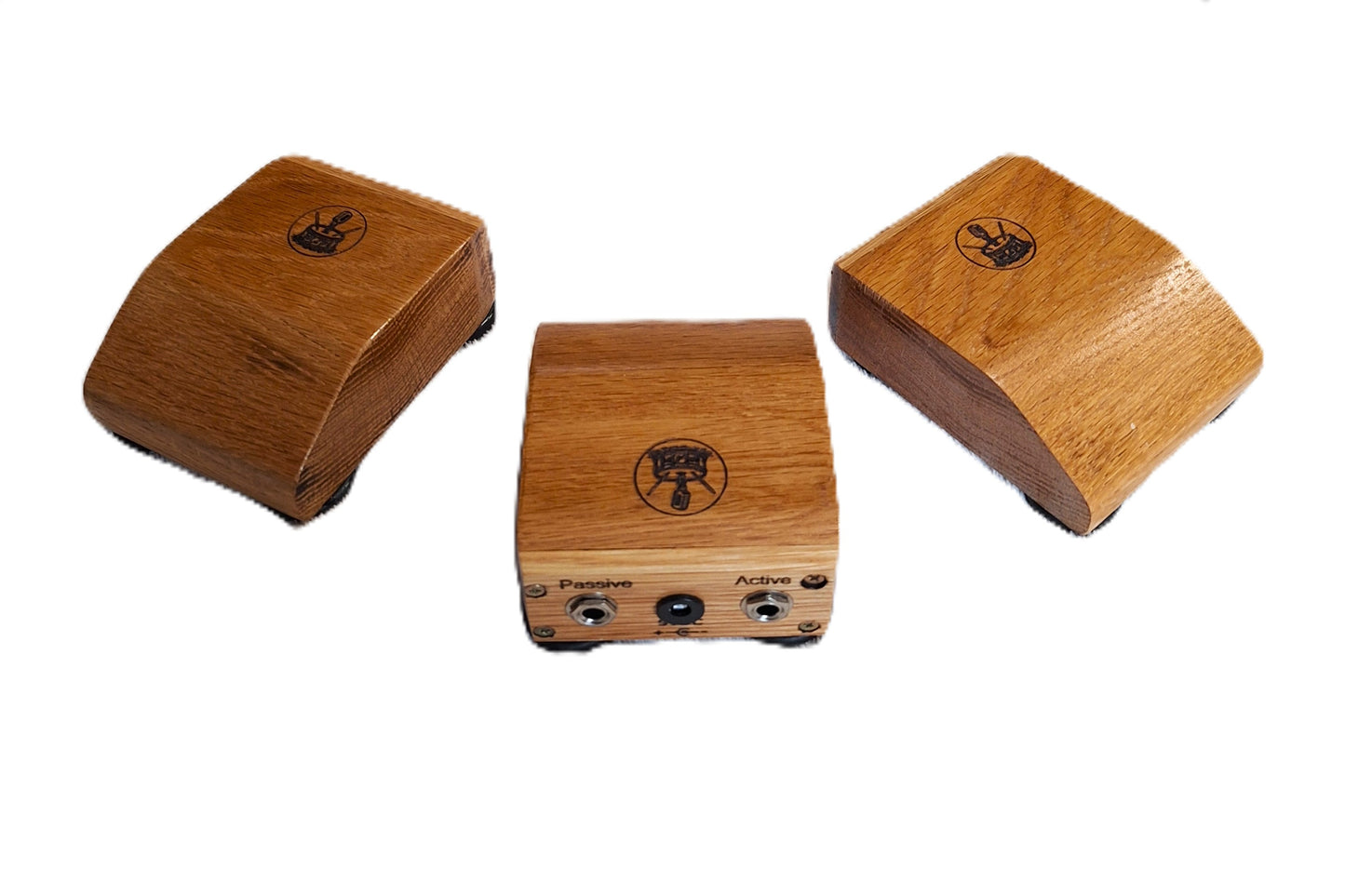 Professional Wooden Percussion Stomp Box Rhyth-Mic M5 ft preamp and blender