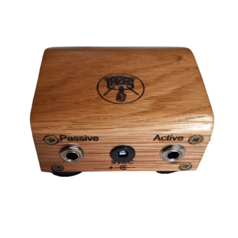 Professional Wooden Percussion Stomp Box Rhyth-Mic M5 ft preamp and blender