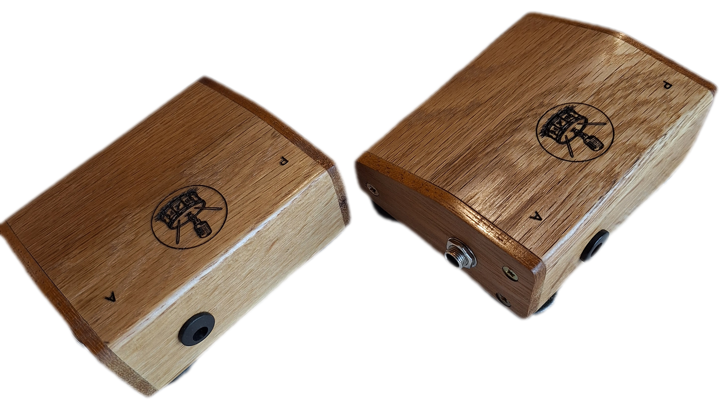 Rhyth-Mic M4i Professional Wooden Percussion Stomp Box Mixer for Live Performance and Recording