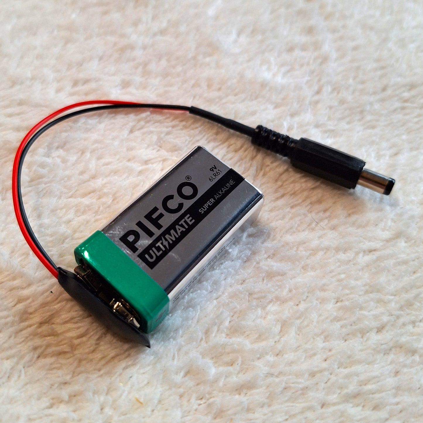 9v Center Pin Negative Battery Power Lead