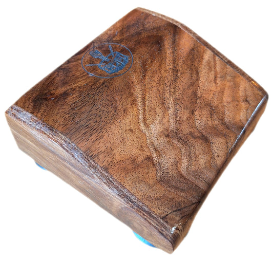 Rhyth-Mic M4e compact solid walnut wood percussion stompbox Microphonic.